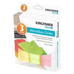 Kingfisher Microfibre Cloths 3pk