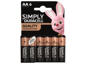 Duracell Simply Batteries AA Pack 6