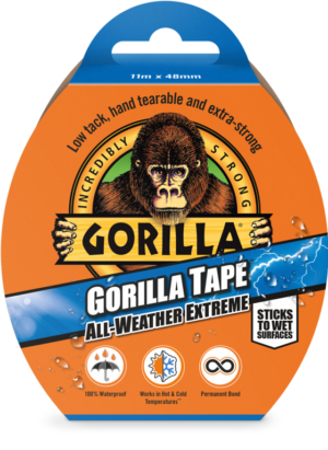 GORILLA All Weather Tape Black 11m