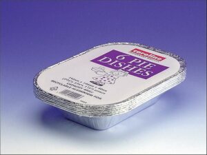 Caroline Rectangle Foil Pie Dish Pack 6 16oz
