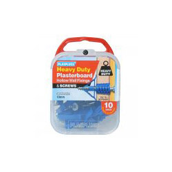 PLAS HD Plasterboard Fixings & Screws Pk 10