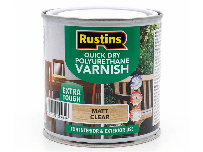 Rustins Polyurethane Matt Varnish 250ml