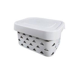BLU Pyramids Storage Box W/Lid Light Grey