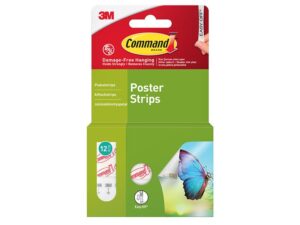 COMM Poster Strips White Pack 12