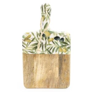 CL Handcrafted Serving Paddle Board Mango Wood - Olives