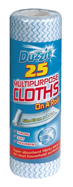 Duzzit Multi Purpose Cloths Pack 25 On A Roll