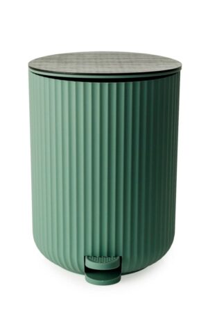 BLU Berkeley Pedal Bin - Green with Bamboo Lid