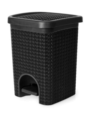 BLU Lace Design 5L Pedal Bin Black