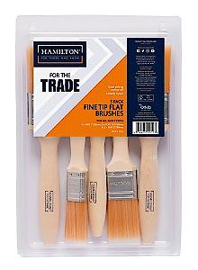 HAM Fine Tip Flat Brush Set 5PK