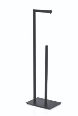 BLU Genoa Toilet Roll Holder & Spare - Black