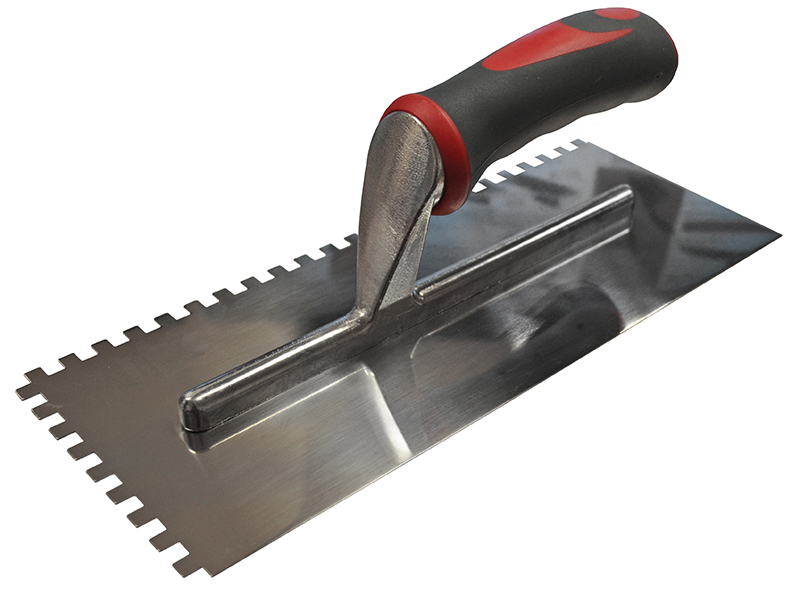 Notched Trowel Serrated 6mm Stainless Steel Soft Grip Handle