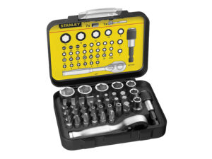 STA 1/4in Drive Ratchet, Bit & Socket Set, 39 Piece